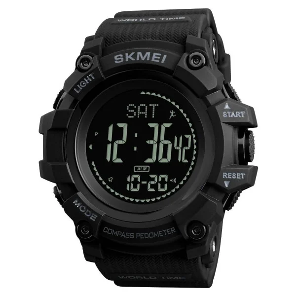 Чоловічий годинник Skmei 1356BK Black + Compass фото 1