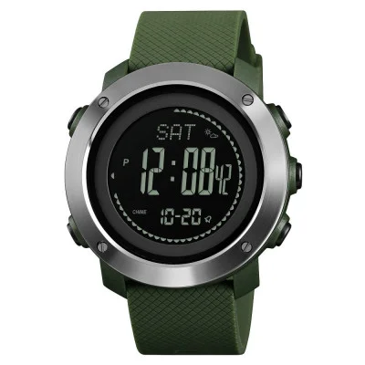 Чоловічий годинник Skmei 1418AG Army Green + Compass