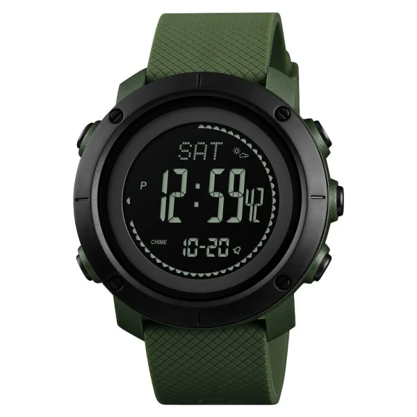 Мужские часы Skmei 1427AG Army Green + Compass фото 1