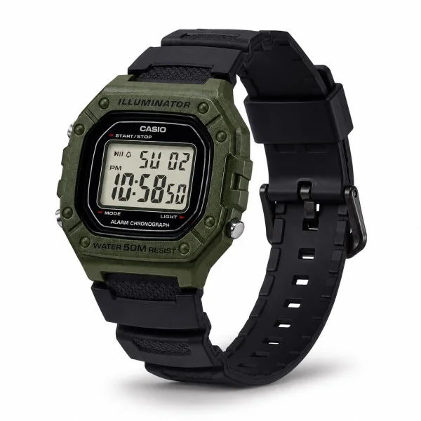 Чоловічий годинник Casio W-218H-3A фото 1