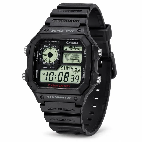 Чоловічий годинник Casio AE-1200WH-1A фото 1