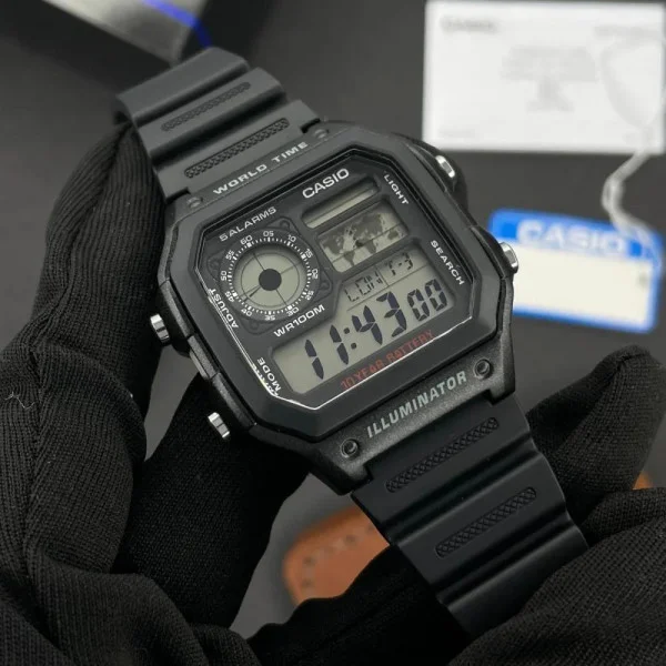 Чоловічий годинник Casio AE-1200WH-1A фото 5
