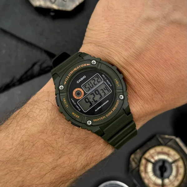 Чоловічий годинник Casio W-216H-3B фото 5