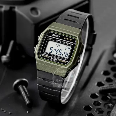 Чоловічий годинник Casio F-91WM-3A