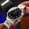 Класичний Чоловічий годинник Casio AMW-880D-1A стальний, водонепроникний, Японія фото 5