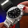 Класичний Чоловічий годинник Casio AMW-880D-1A стальний, водонепроникний, Японія фото 5