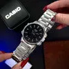 Класичний Чоловічий годинник Casio AMW-880D-1A стальний, водонепроникний, Японія фото 6