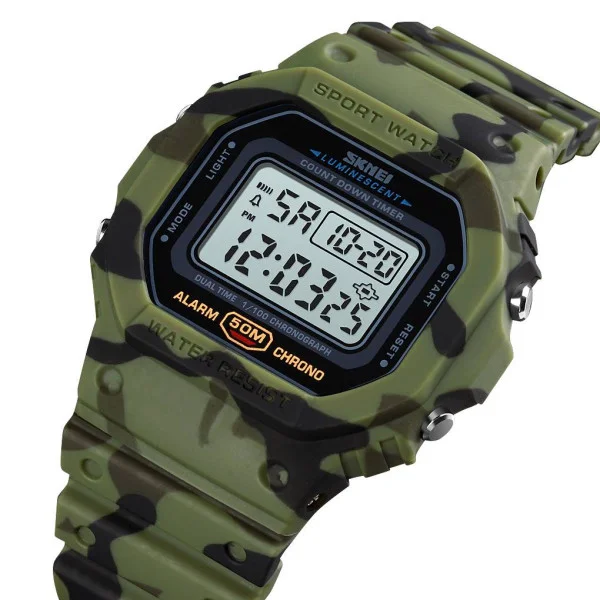 Чоловічий годинник Skmei 1628CMGN Camo Green фото 3