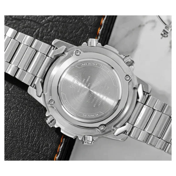 Классические Мужские часы Casio AMW-880D-9A стальные, водонепроницаемые, Япония фото 4
