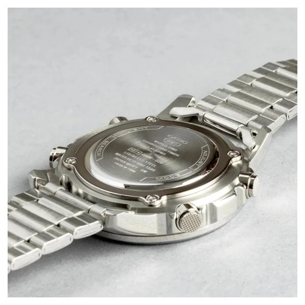 Классические Мужские часы Casio AMW-880D-9A стальные, водонепроницаемые, Япония фото 5