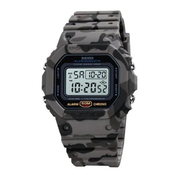 Чоловічий годинник Skmei 1628CMGY Camo gray фото 1