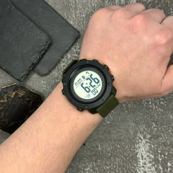 Чоловічий годинник Skmei 1434AGWT Army Green-White фото 3