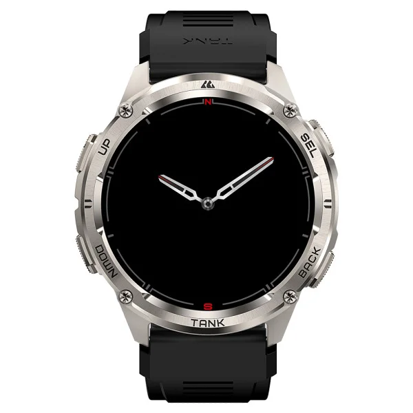Тактические Умные Часы с Компасом Kospet TANK T3 ULTRA 2 Silver + GPS, Спортивные Режимы, Водозащита, Звонки фото 9