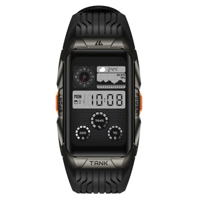 Тактические Умные Часы с Компасом Kospet TANK X2 ULTRA Black + GPS, Спортивные Режимы, Водозащита, Звонки