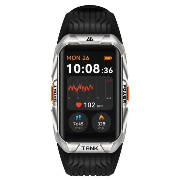 Тактические Умные Часы с Компасом Kospet TANK X2 ULTRA Silver + GPS, Спортивные Режимы, Водозащита, Звонки фото 6