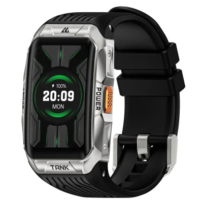 Тактические Умные Часы с Компасом Kospet TANK X2 ULTRA Silver + GPS, Спортивные Режимы, Водозащита, Звонки
