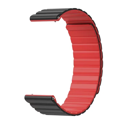 Магнитный ремешок KOSPET 22 мм. Black-Red