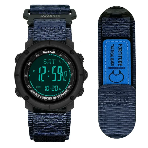 Чоловічий годинник Awarder 036 Nylon Black-Blue фото 1