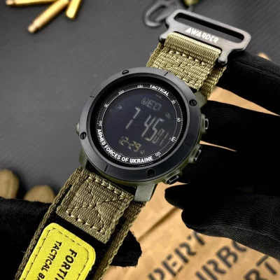 Чоловічий годинник Awarder 036 Nylon Black-Army Green