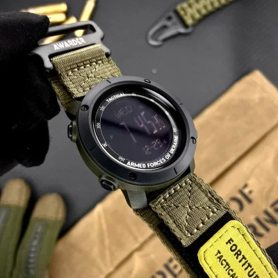 Чоловічий годинник Awarder 036 Nylon Black-Army Green