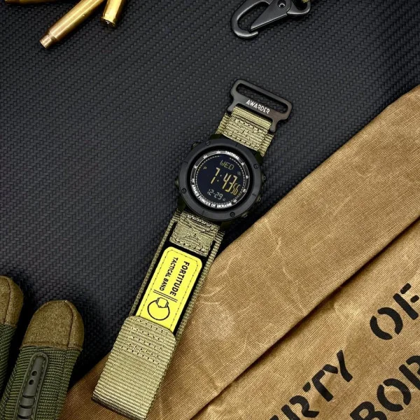Чоловічий годинник Awarder 036 Nylon Black-Army Green фото 4