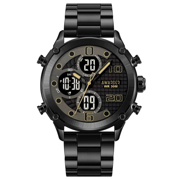 Мужские часы Awarder 017 Black-Black Steel фото 1