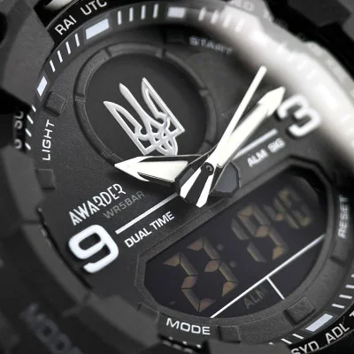 Awarder 001 Тризуб срібло Black