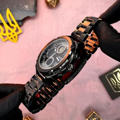 Мужские часы Awarder 017 Трезубец золото All Black