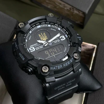 Мужские часы Awarder 001 Трезубец золото All Black