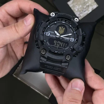 Чоловічий годинник Awarder 001 Тризуб золото All Black