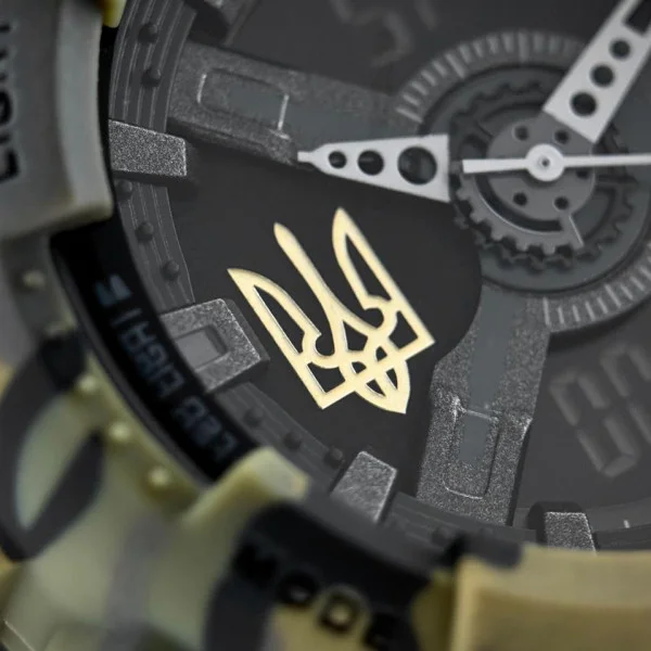 Чоловічий годинник Awarder 005 Тризуб золото Camo Green фото 11