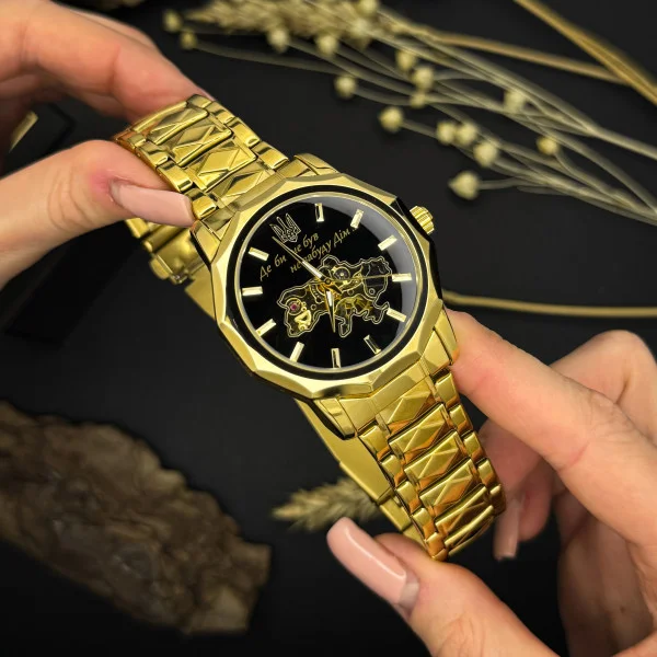 Чоловічий годинник Awarder 024 Не забуду дім Gold-Black фото 4