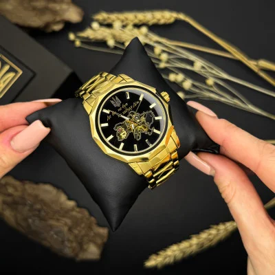 Чоловічий годинник Awarder 024 Не забуду дім Gold-Black