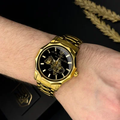Чоловічий годинник Awarder 024 Не забуду дім Gold-Black