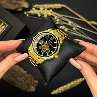 Чоловічий годинник Awarder 024 Не забуду дім Gold-Black