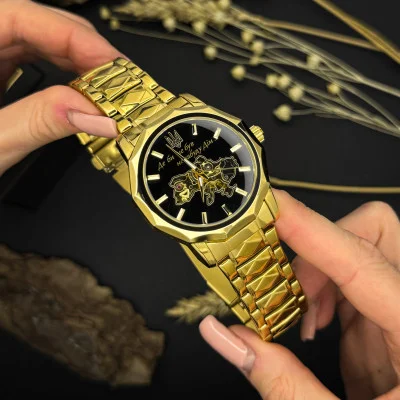 Чоловічий годинник Awarder 024 Не забуду дім Gold-Black