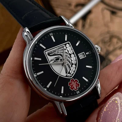 Чоловічий годинник Awarder 020 Ваше лого Silver-Silver, японський механізм