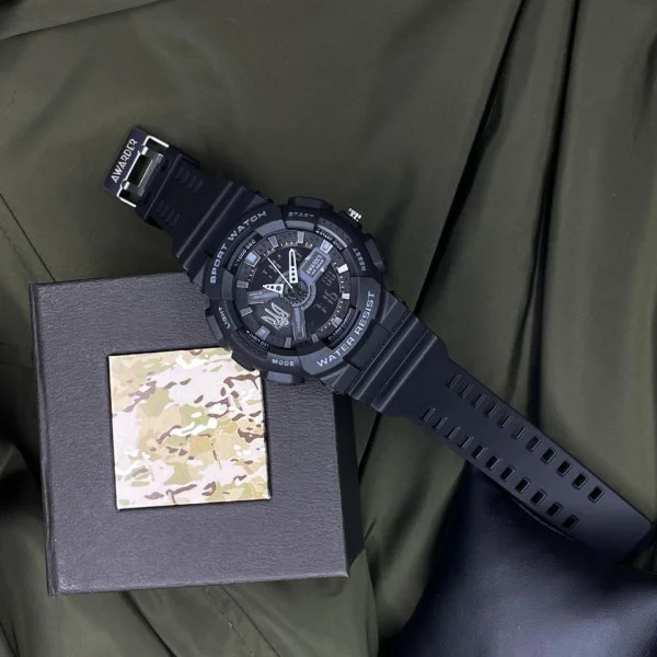 Чоловічий годинник Awarder 005 Тризуб срібло  Black фото 6