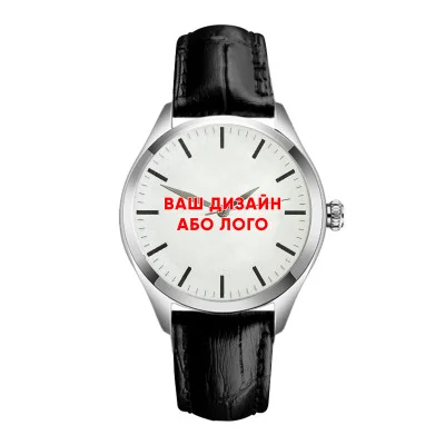 Классические женские часы Awarder 035 Silver-White Leather под Индивидуальный дизайн 
