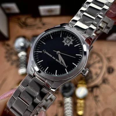Класичний жіночий годинник Awarder 035 Silver-Black Metal під Індивідуальний дизайн