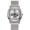 Чоловічий годинник Awarder 021-3D  Де би не був Silver-White Mesh фото 2