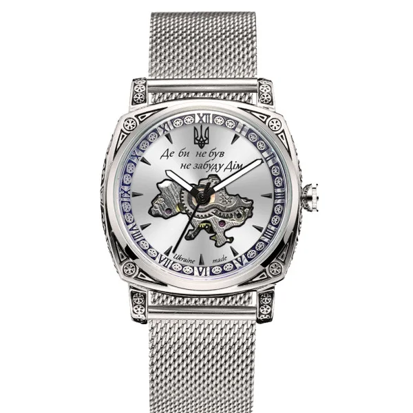 Чоловічий годинник Awarder 021-3D  Де би не був Silver-White Mesh фото 1