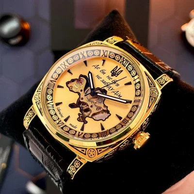 Чоловічий годинник Awarder 021-3D  Де би не був Gold-Black