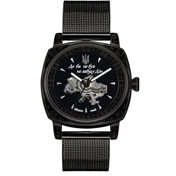 Чоловічий годинник Awarder 021-3D  Де би не був All Black Mesh фото 1