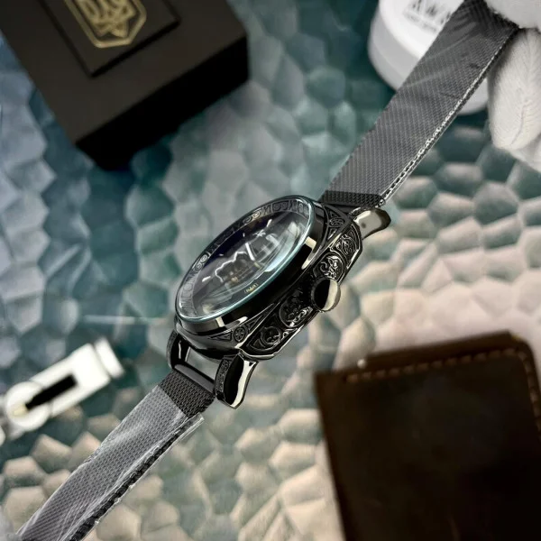 Чоловічий годинник Awarder 021-3D  Де би не був All Black Mesh фото 6
