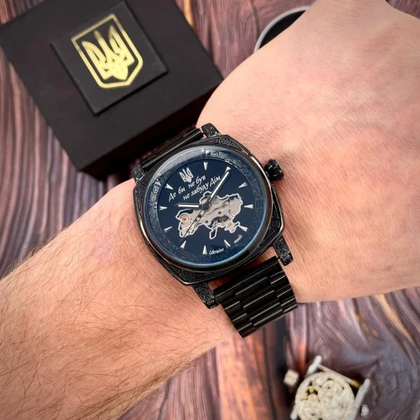Чоловічий годинник Awarder 021-3D  Де би не був All Black Steel фото 3