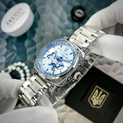 Чоловічий годинник Awarder 021-3D  Де би не був Silver-White Steel