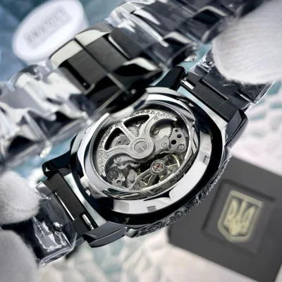 Мужские часы Awarder 021-3D  Где бы ни был Black-White Mesh