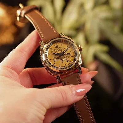 Жіночий годинник Awarder 021 Де би не була Gold-Gold-Brown
