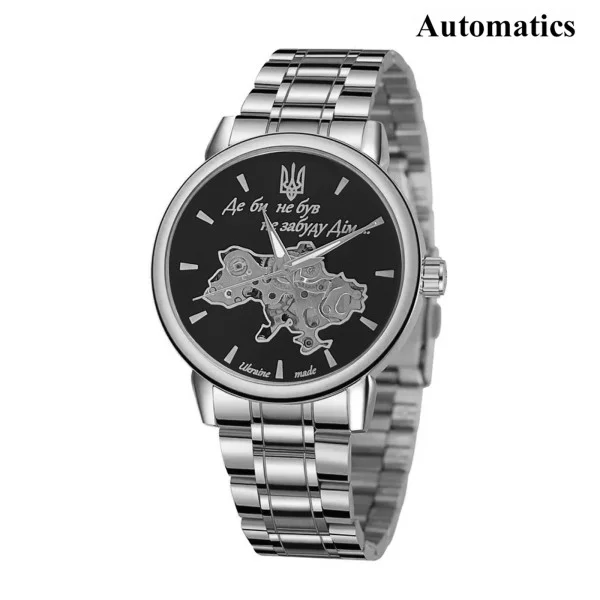 Чоловічий годинник Awarder 022 Де би не був Silver-Black Automatic Metall фото 1